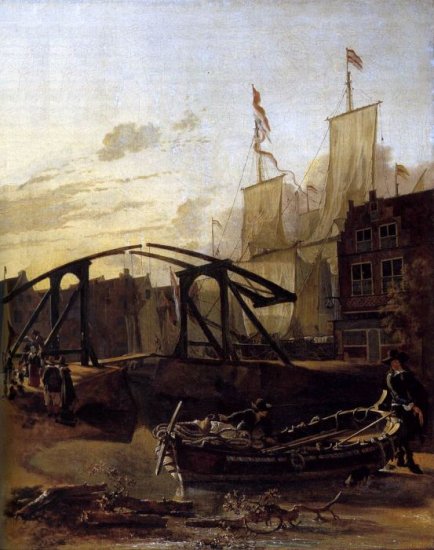 View Of A Harbour In Schiedam, 1650 - Click Image to Close