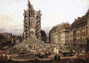 The Ruins Of The Old Kreuzkirche In Dresden, 1765