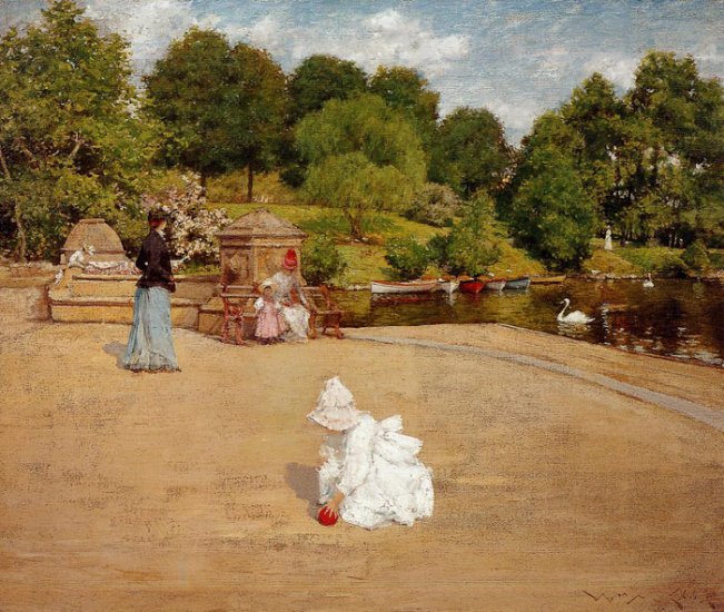 A Bit Of The Terrace Aka Early Morning Stroll, 1890 - Click Image to Close