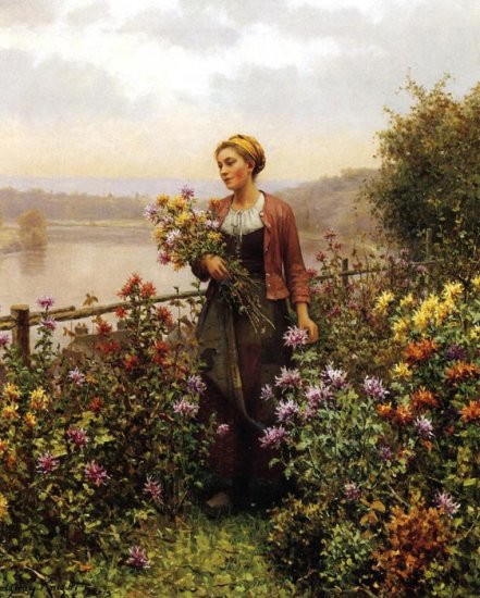 Woman In A Garden - Click Image to Close