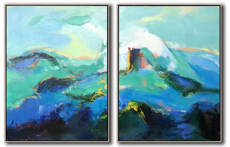 Set Of 2 Contemporary Art #SOTAC0A50 - Click Image to Close