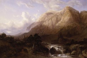 Mountainous Landscape With A Torrent, 1840