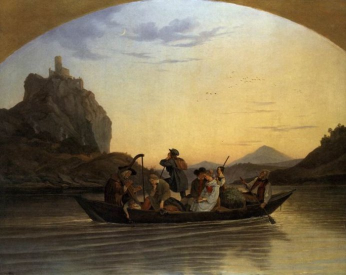 Crossing The Elbe At Aussig, 1837 - Click Image to Close