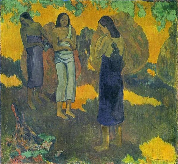 Three Tahitian Women Against A Yellow Background, 1899 - Click Image to Close