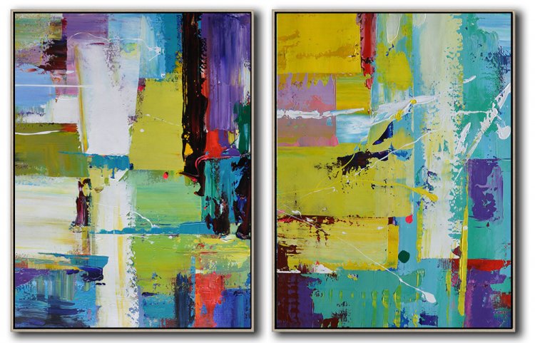 Set Of 2 Contemporary Art #SOTAC0A11 - Click Image to Close