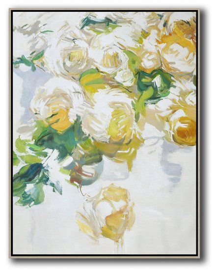 Vertical Abstract Flower Oil Painting #ABV0A10 - Click Image to Close