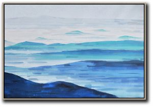 Horizontal Abstract Landscape Painting #ABH0A56