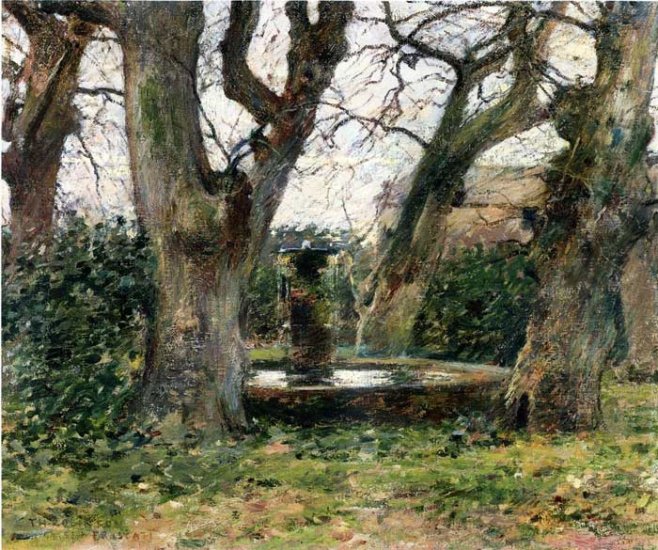 Italian Landscape With A Fountain, C.1891 - Click Image to Close