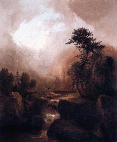 Landscape With Waterfall , 1836 - Click Image to Close