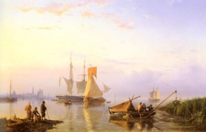 Shipping In A Calm, Amsterdam, 1856