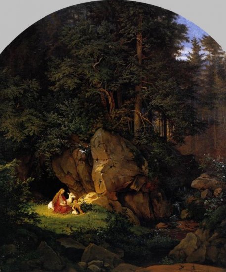 Genoveva In The Forest Seclusion, 1841 - Click Image to Close