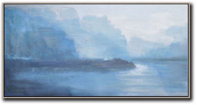 Panoramic Abstract Landscape Painting #ABPS0P7 - Click Image to Close