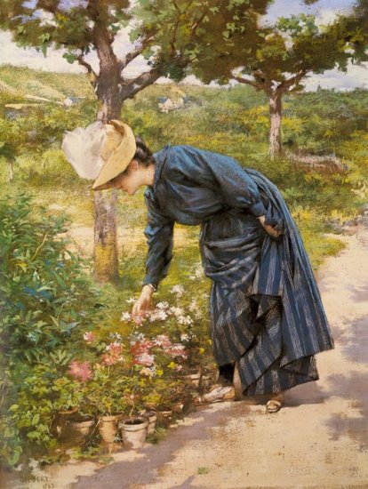 Lady In A Garden, 1887 - Click Image to Close