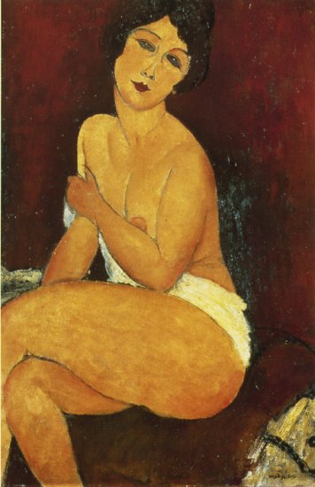 Seated Nude On Divan, 1917 - Click Image to Close