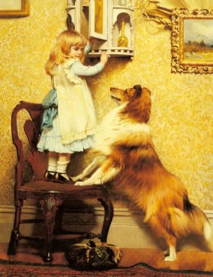 A Little Girl And Her Sheltie, 1892