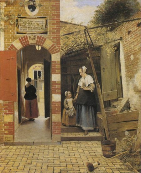 The Courtyard Of A House In Delft, 1658 - Click Image to Close