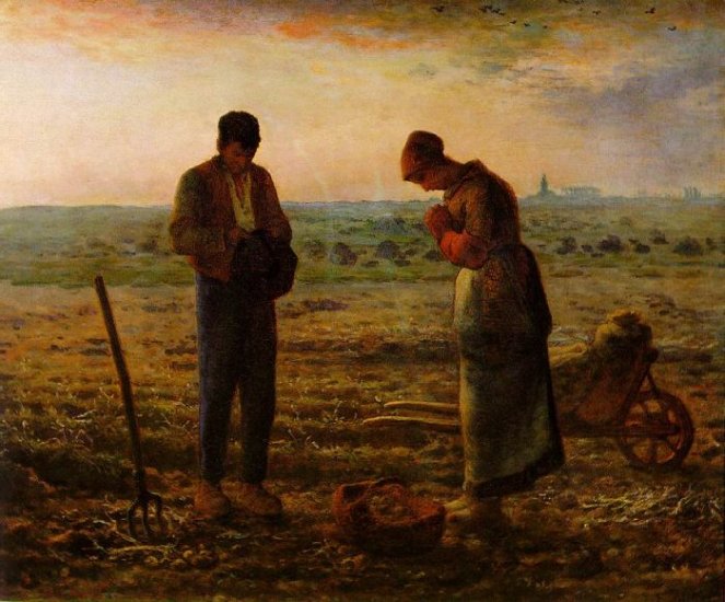 Millet Oil Paintings - The Angelus - Click Image to Close