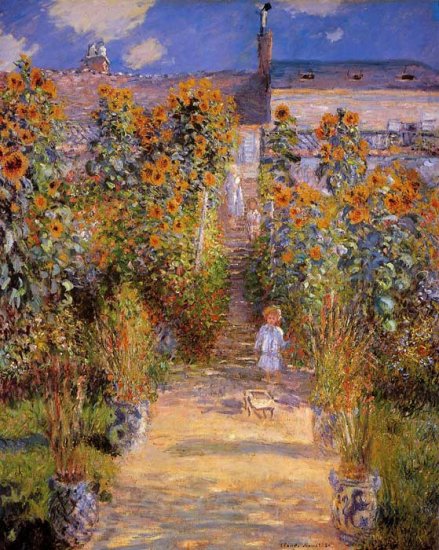 Monet's Garden At Vetheuil , 1881 - Click Image to Close