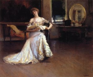 Tarbell Oil Paintings - Quiet Afternoon