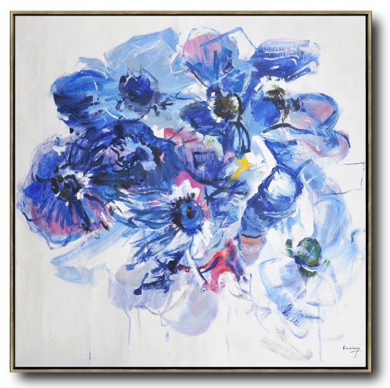 Abstract Flower Oil Painting #ABS0A17 - Click Image to Close