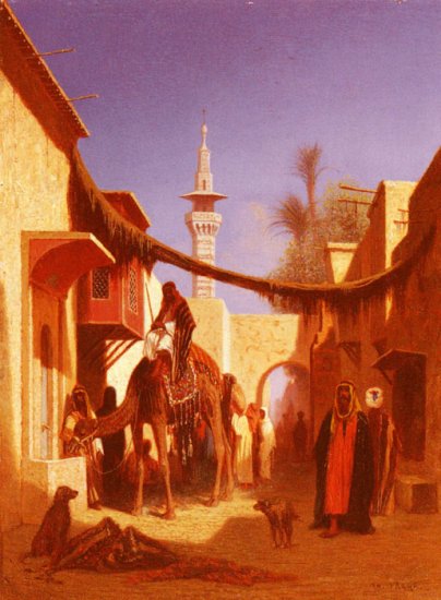 Street In Damascus And Street In Cairo: A Pair Of Painting (Pic 2) - Click Image to Close