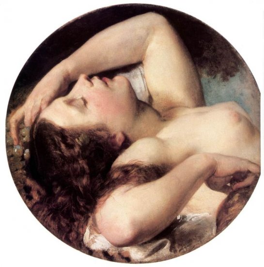 Sleeping Bacchante, 1850 - Click Image to Close