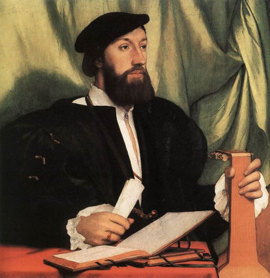 Unknown Gentleman With Music Books And Lute, C.1534 - Click Image to Close