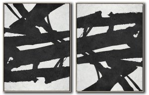 Set Of 2 Minimal Art - Black and White #SOTMA0A9