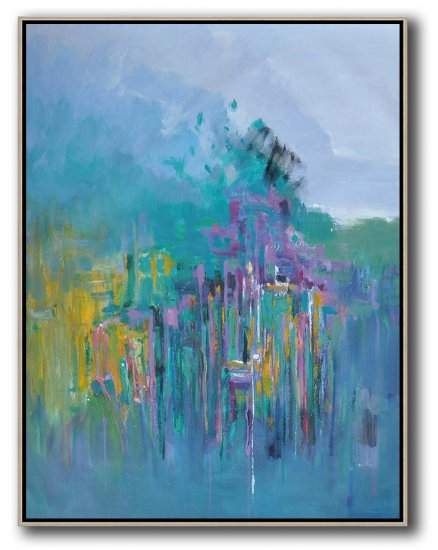 Vertical Abstract Landscape Art #ABV0A58 - Click Image to Close