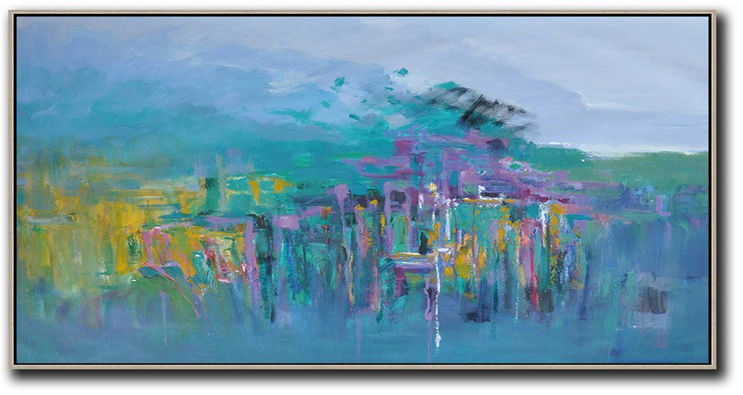 Panoramic Abstract Landscape Painting #ABPS0P12