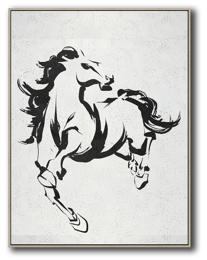 Vertical Minimal Horse Art #ADMPS0B68