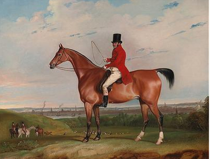 William Bolton Aspinall With The Hooton, Cheshire Foxhounds, With The River Mersey And Liverpool Beyond, 1833