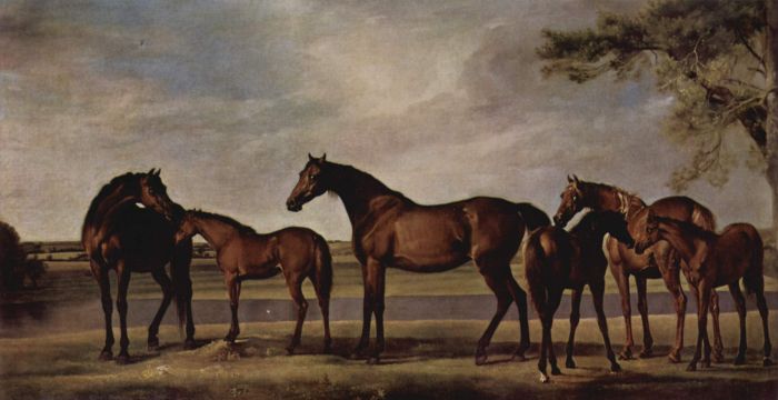 Mares And Foals Frightened In Front Of A Looming Storm, 1764