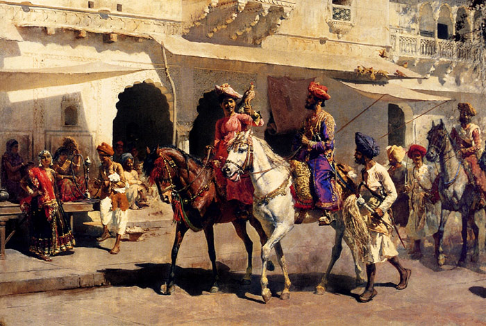 Leaving For The Hunt At Gwalior, C.1887