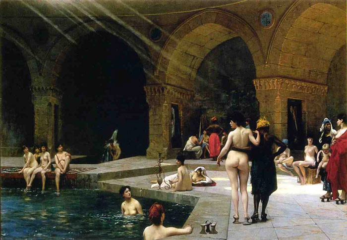 The Grand Bath At Bursa , 1885