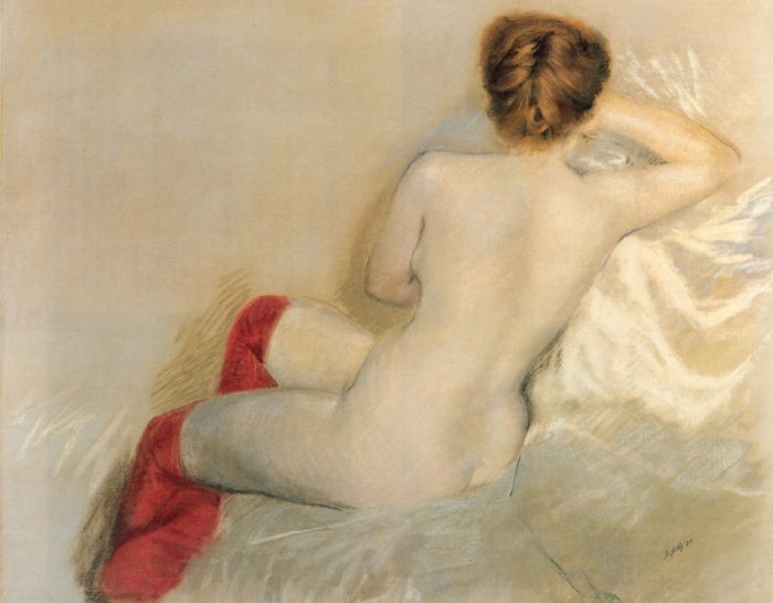 Nudo Con Le Calze Rosse, 1879