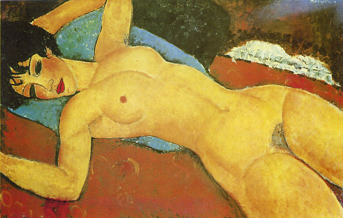 Sleeping Nude With Arms Open( Red Nude ), 1917