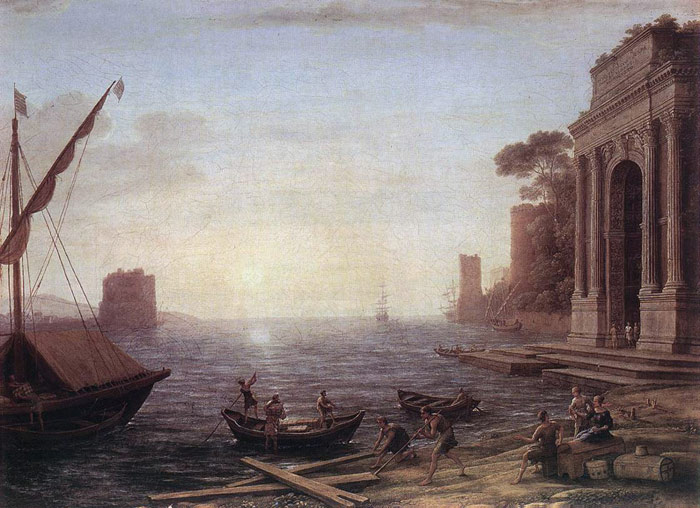 A Seaport At Sunrise, 1674