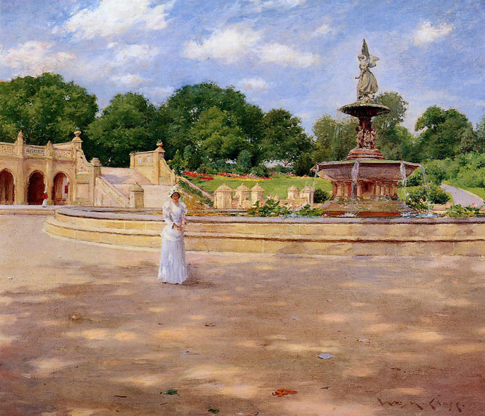 An Early Stroll In The Park, 1890