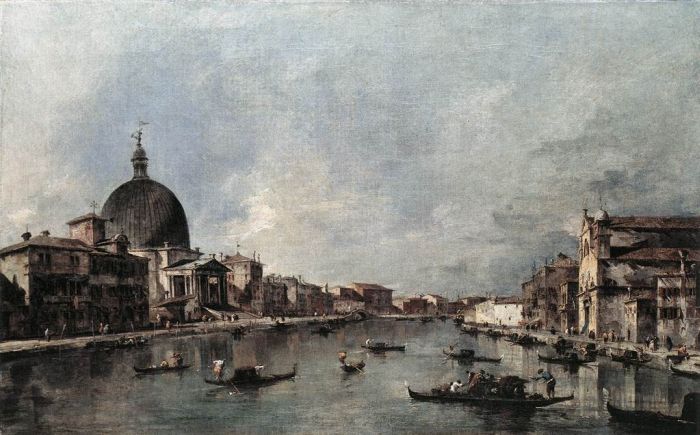 The Grand Canal With San Simeone Piccolo And Santa Lucia, 1780