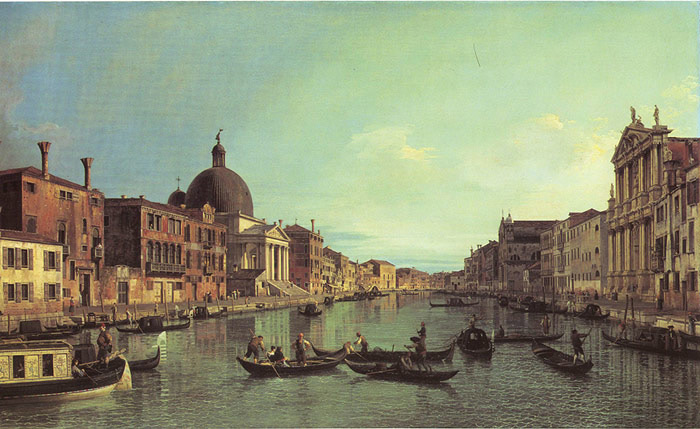 Grand Canal: Looking South-West From The Chiesa Degli Scalzi To The Fondamenta Della Croce, With San Simeone Piccolo, 17