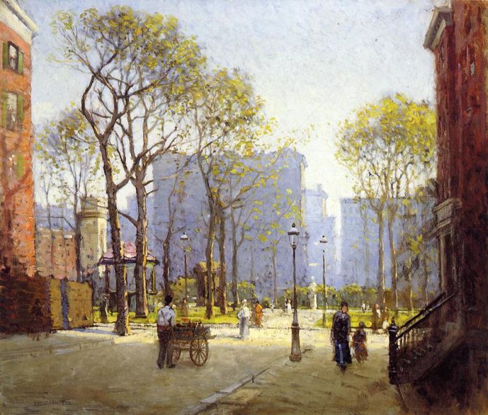 Late Afternoon, Washington Square , 1908