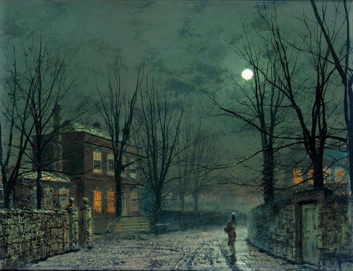 The Old Hall Under Moonlight, 1882