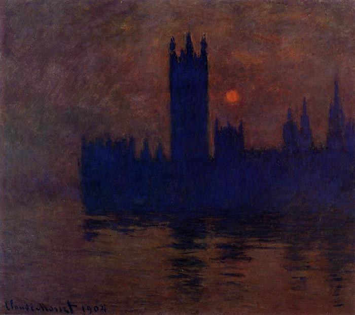 Houses Of Parliament, Sunset , 1900