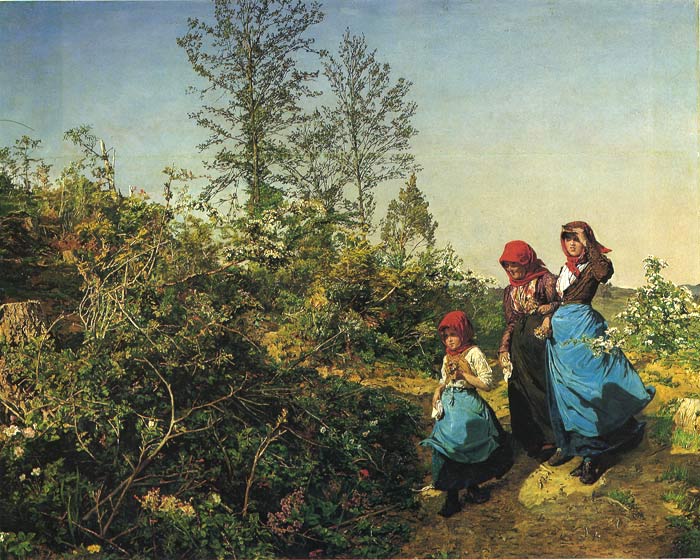 Kirchgang Im Fruhling, 1862