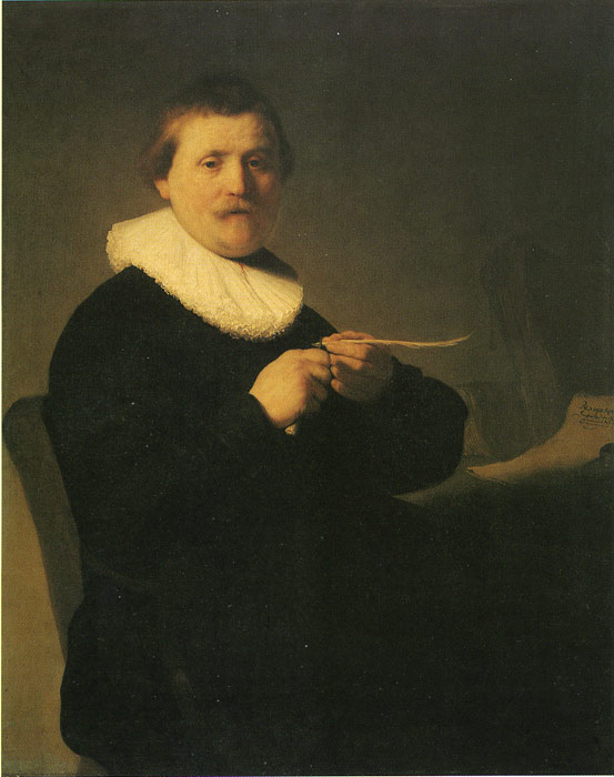 A Man Sharpening A Quill, 1632