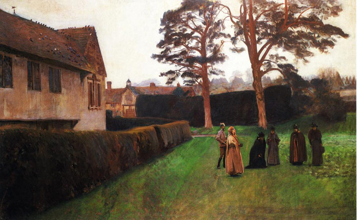 A Game Of Bowls, Ightham Mote, Kent , 1889 - Click Image to Close