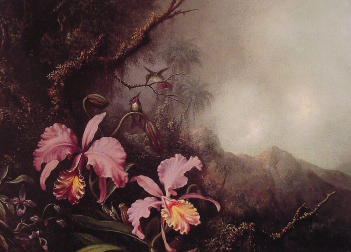 Two Orchids In A Mountain Landscape, C.1870