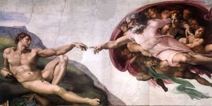 The Creation Of Adam, Circa 1511( Before Restoration)