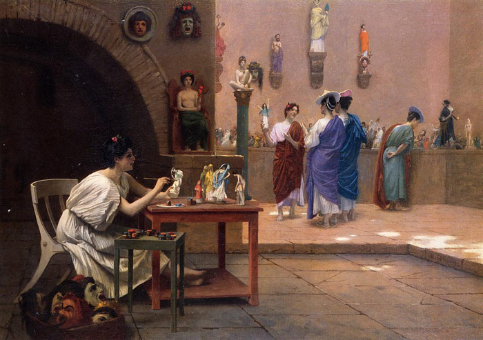 Painting Breathes Life Into Sculpture Aka Tanagra's Studio , 1893